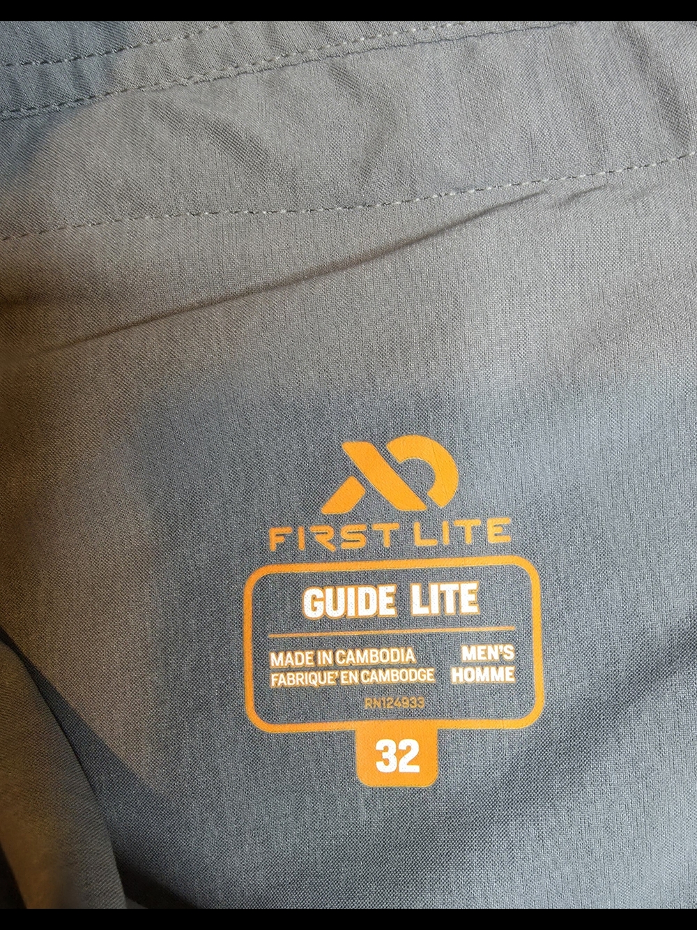 First Lite Gray Men's Hybrid Outdoor Shorts - Picture 6 of 8